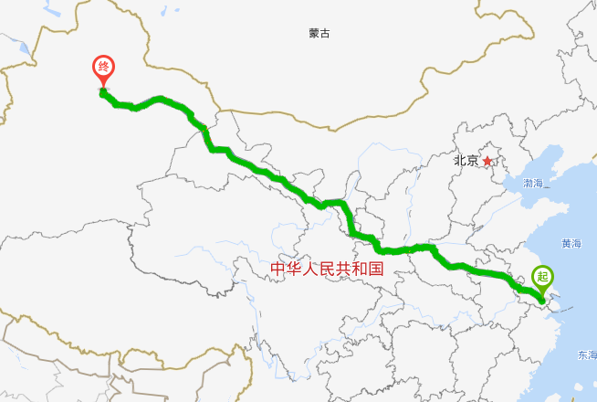 宜興到烏魯木齊物流專(zhuān)線行駛路線